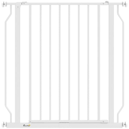 Extra Wide Dog Gate, with Door Pressure, for Doorways, Hallways, Staircases - White