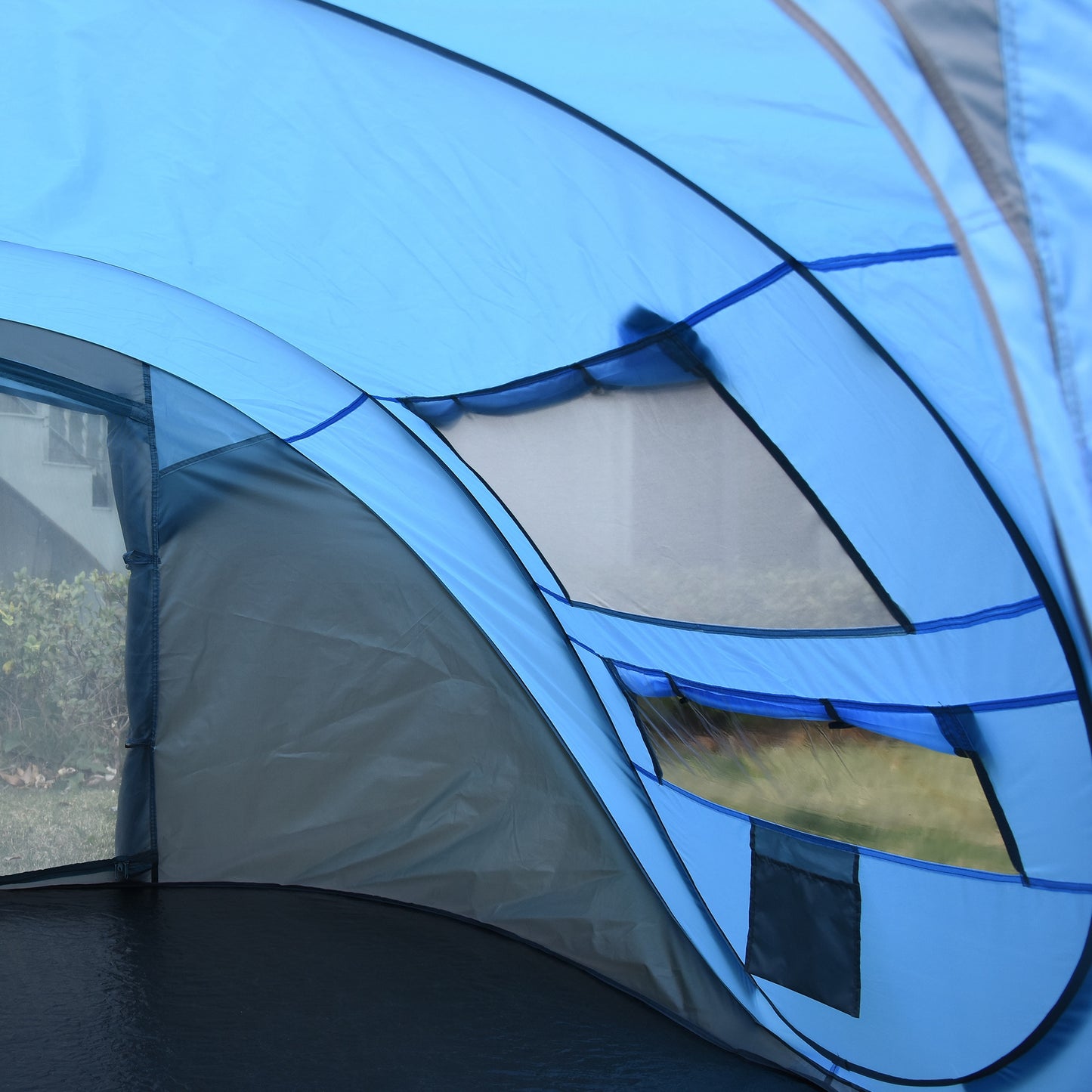 4 Person Pop-up Camping Tent, Family Dome Tent with Ground Sheet, 4 Windows and Portable Carry Bag for Beach Outdoor Trip