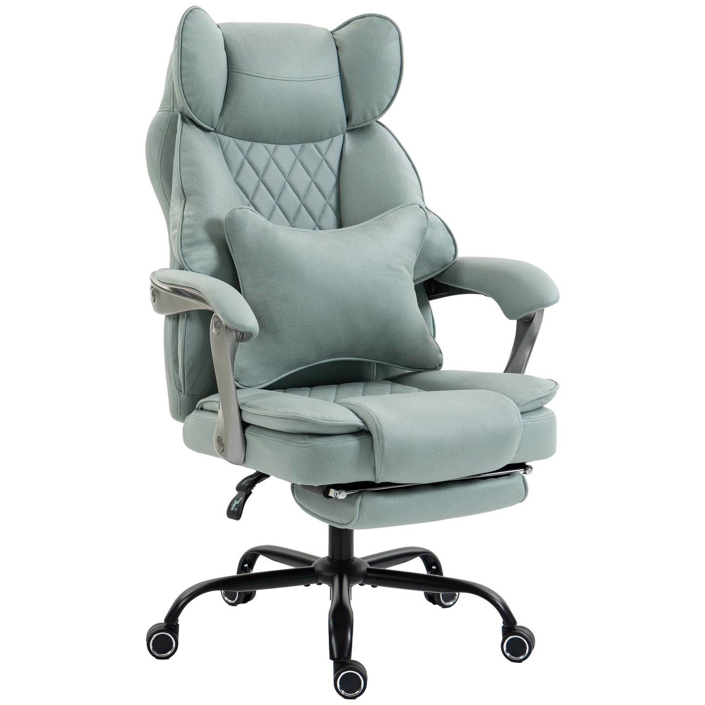 Executive Office Chair, Leathaire Big and Tall Office Chair 180 kg with Wide Seat, Reclining, Lumbar Support, Blue