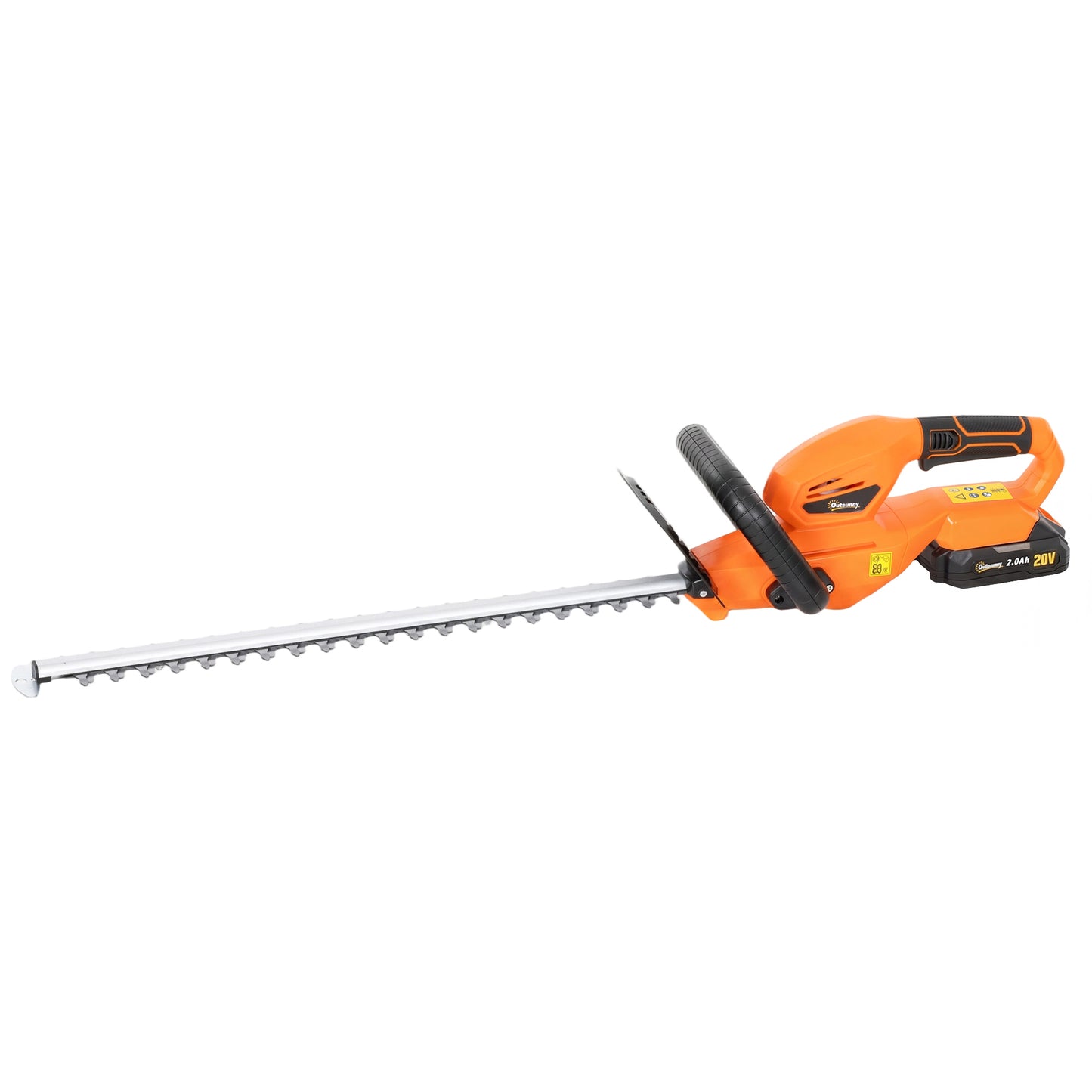 20" Cordless Hedge Trimmer, 18V Electric Hedge Cutter with 51cm Dual Action Blade, 2000mAh Battery and Charger