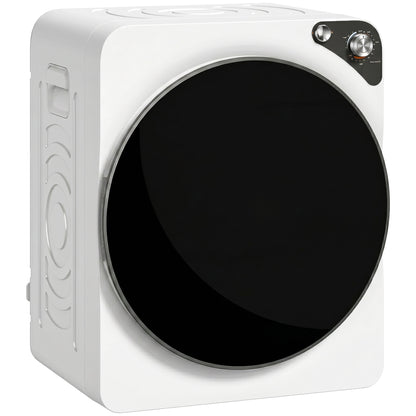 5kg Vented Tumble Dryer, 1000W Compact Tumble Dryer with 5 Drying Modes, Stainless Steel Tub, White