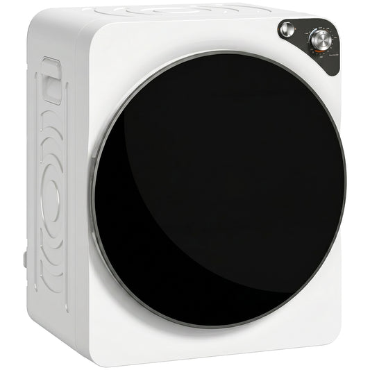 5kg Vented Tumble Dryer, 1000W Compact Tumble Dryer with 5 Drying Modes, Stainless Steel Tub, White
