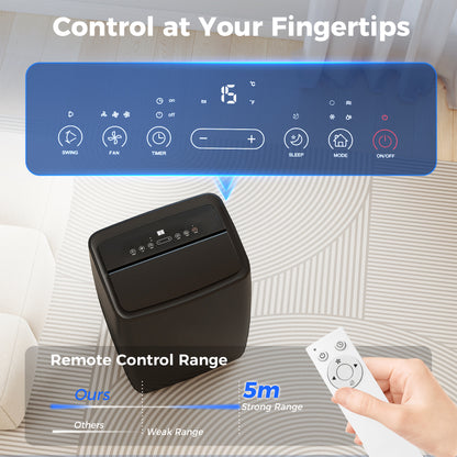 Portable Air Conditioner 14000 BTU, 4-in-1 Air Conditioning Unit, Dehumidifier, Cooling, Fan, Child Lock, 40m²