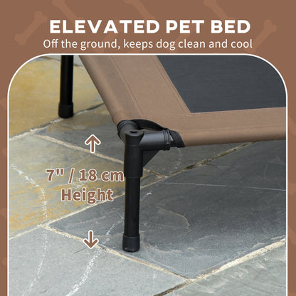 Outdoor Dog Bed with Removable Canopy, Portable Raised Dog Bed for Camping, Garden & Beach