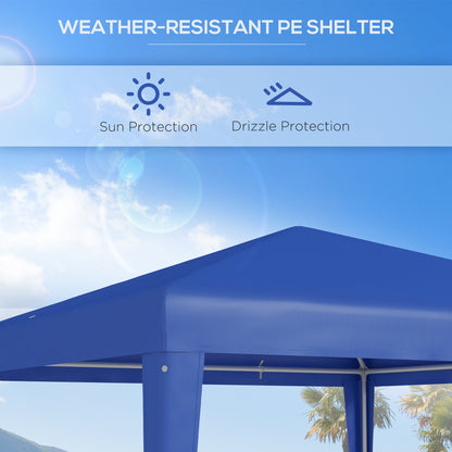 2.7m x 2.7m Garden Gazebo Marquee Party Tent Wedding Canopy Outdoor(Blue)