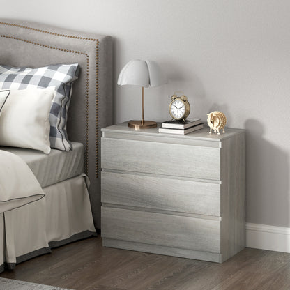Chest of Three Drawers - Grey Wood Effect