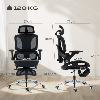 Ergonomic Office Chair, High Back Mesh Desk Chair, Black