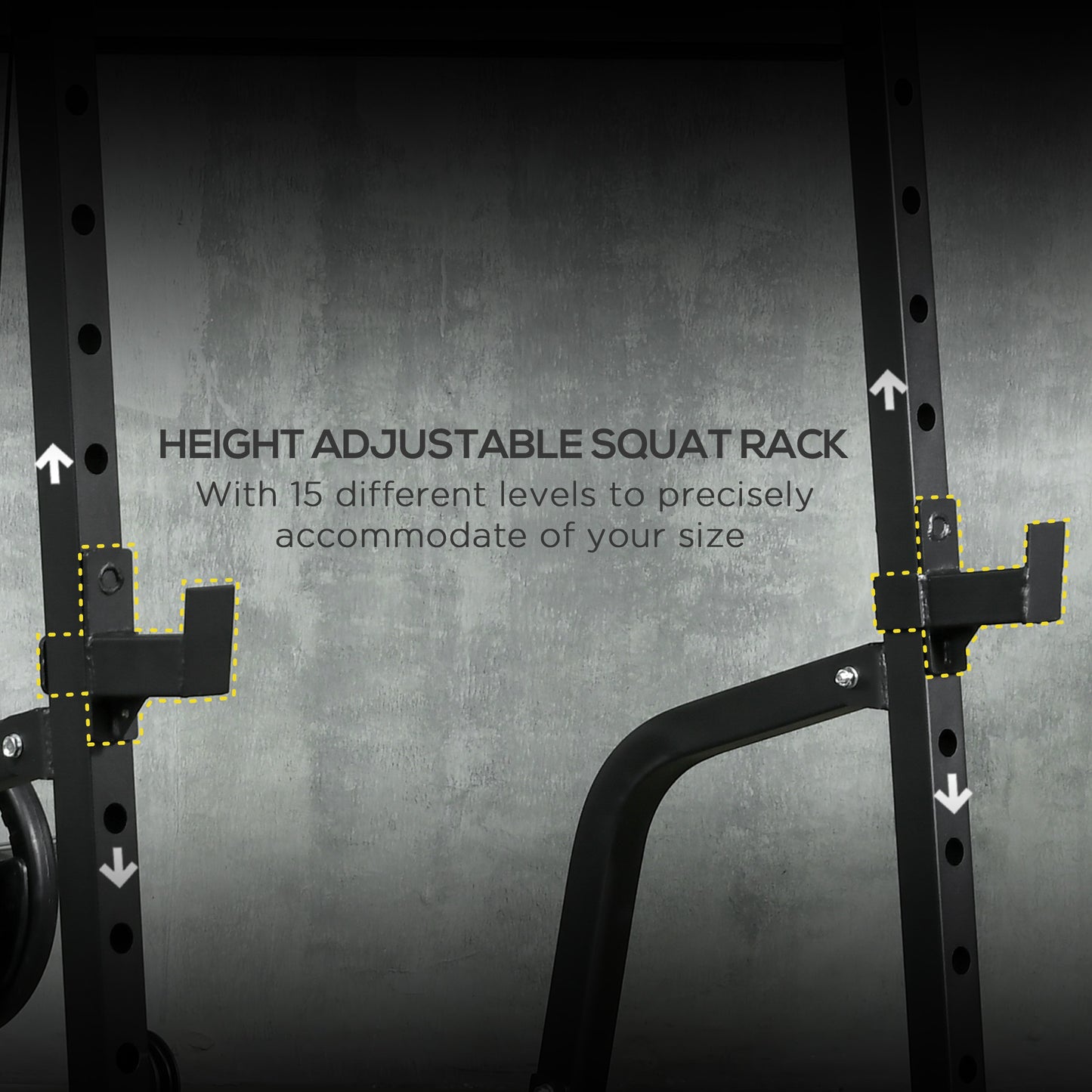 Smith Machine & Cable Pulley System with Adjustable Weight Bench, Multifunction Home Gym Power Rack