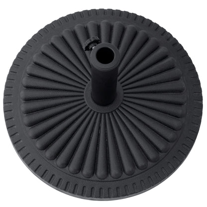 14kg Round Cement Parasol Base Umbrella Weight Stand Holder Fits Φ35mm,Φ38mm,Φ48mm Pole for Patio Outdoor Garden - Black