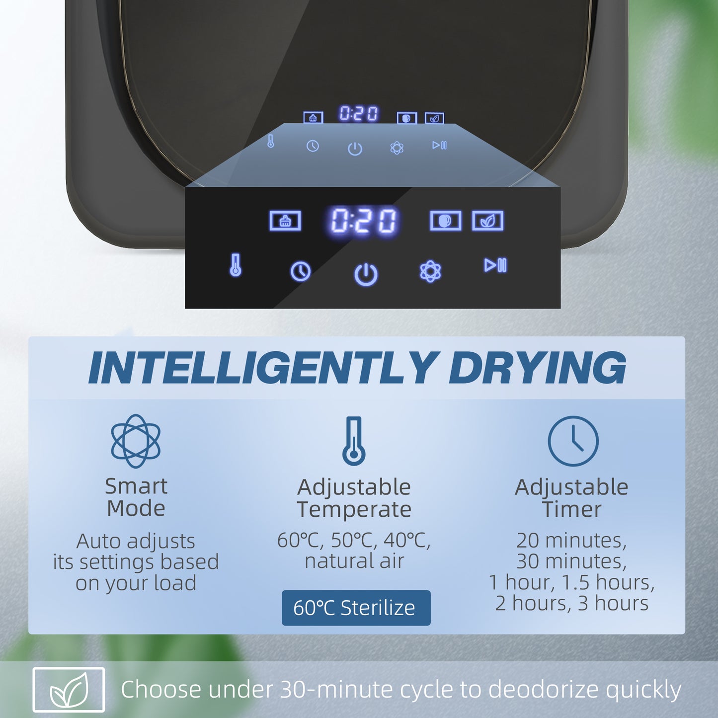 2.5 kg Compact Tumble Dryer, with UV Sterilisation - Grey