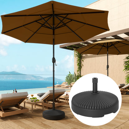 Garden Parasol Base Holder, 28kg Sand Filled, 23kg Water Filled, Sun Umbrella Base, Φ55 x 30H cm Black
