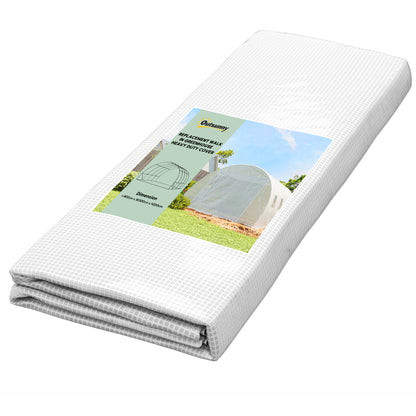 4 x 3 x 2m Polytunnel Greenhouse Replacement Cover ONLY Winter Garden Plant PE Cover for Tunnel Walk-in Greenhouse with Roll