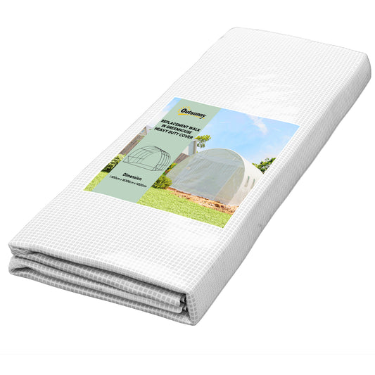 4 x 3 x 2m Polytunnel Greenhouse Replacement Cover ONLY Winter Garden Plant PE Cover for Tunnel Walk-in Greenhouse with Roll