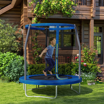 6ft Trampoline with Safety Enclosure Net, Steel Frame Outdoor Trampoline, with Edge, Safety Cover