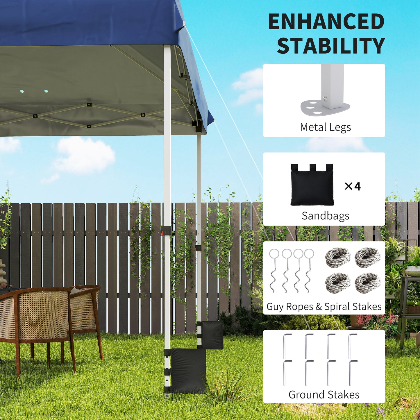 3 x 3 m Pop Up Gazebo with Wheels, UPF50+ One-Touch Outdoor Garden Party Tent Marquee Wedding Awning Canopy, Dark Blue