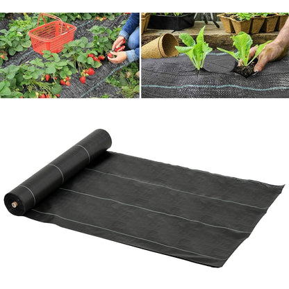 2m x 50m Weed Control Membrane, Heavy Duty Weed Control Barrier Fabric, 100gsm Ground Cover for Patios, Garden