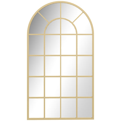 110 x 65 cm Arched Decorative Wall Mirror for Bedroom Living Room, Modern Window Bathroom Mirror for Home Decor
