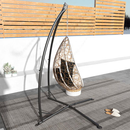 Hammock Chair Stand, Hanging Heavy Duty Metal Frame Hammock Stand with Chain, for Hanging Hammock Air Porch Swing Chair