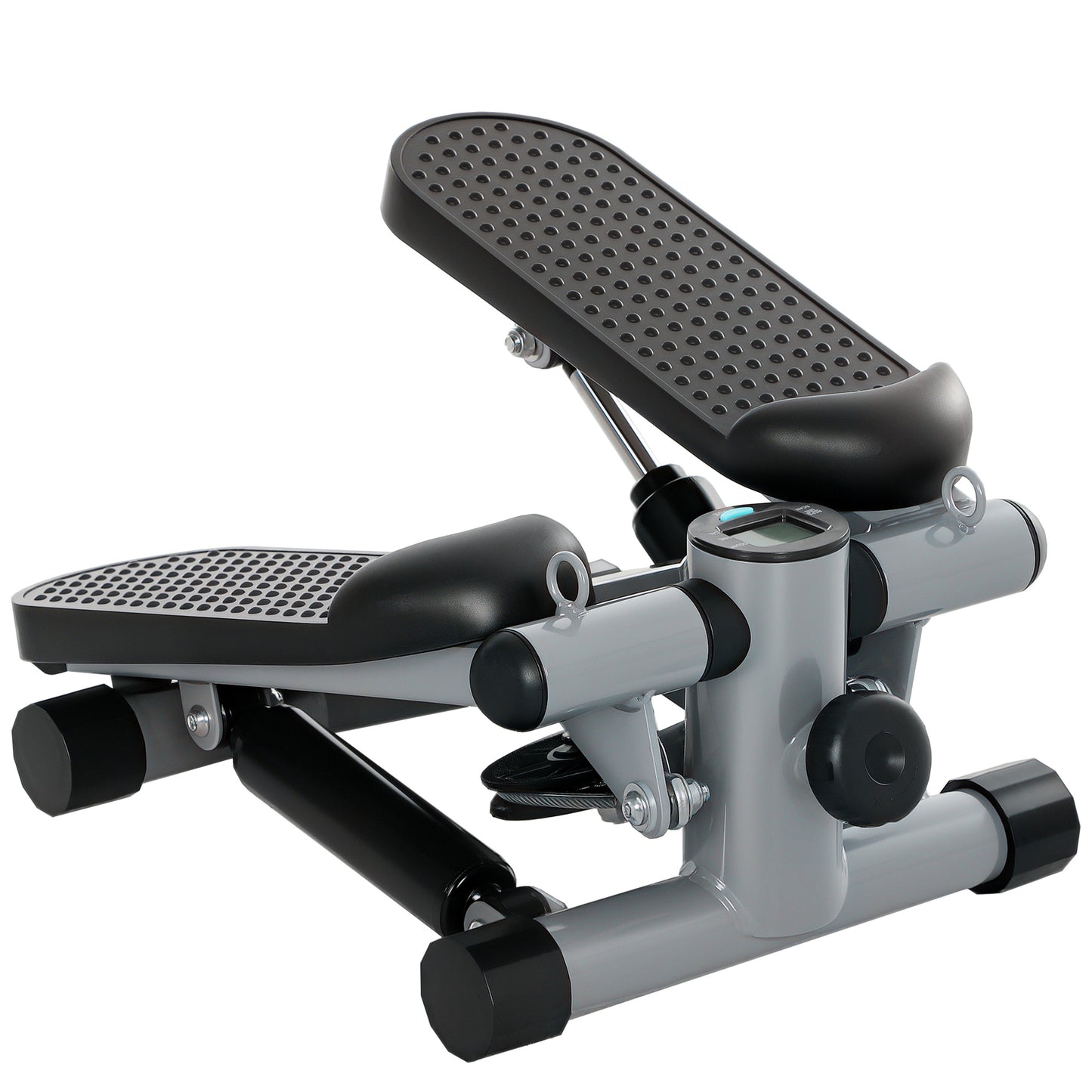 Mini Stepper, Compact Step Machine Exerciser for Home Workouts, with Resistance Bands, LCD Monitor, Non-Slip Pedals