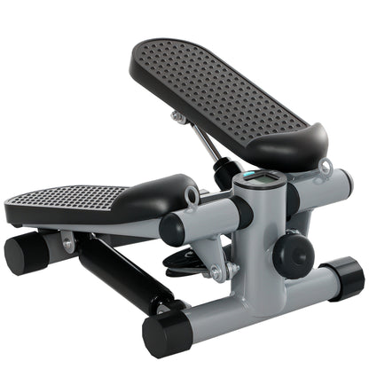 Mini Stepper, Compact Step Machine Exerciser for Home Workouts, with Resistance Bands, LCD Monitor, Non-Slip Pedals