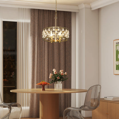 51 Crystallite Four-Bulb Chandelier - Gold-Tone
