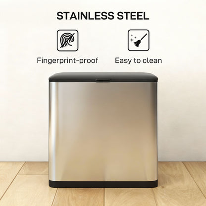 8L Hanging Kitchen Bin, Rubbish bin with Lid and Removable Inner Bucket for Under Cabinet Door, Under Sink, Office