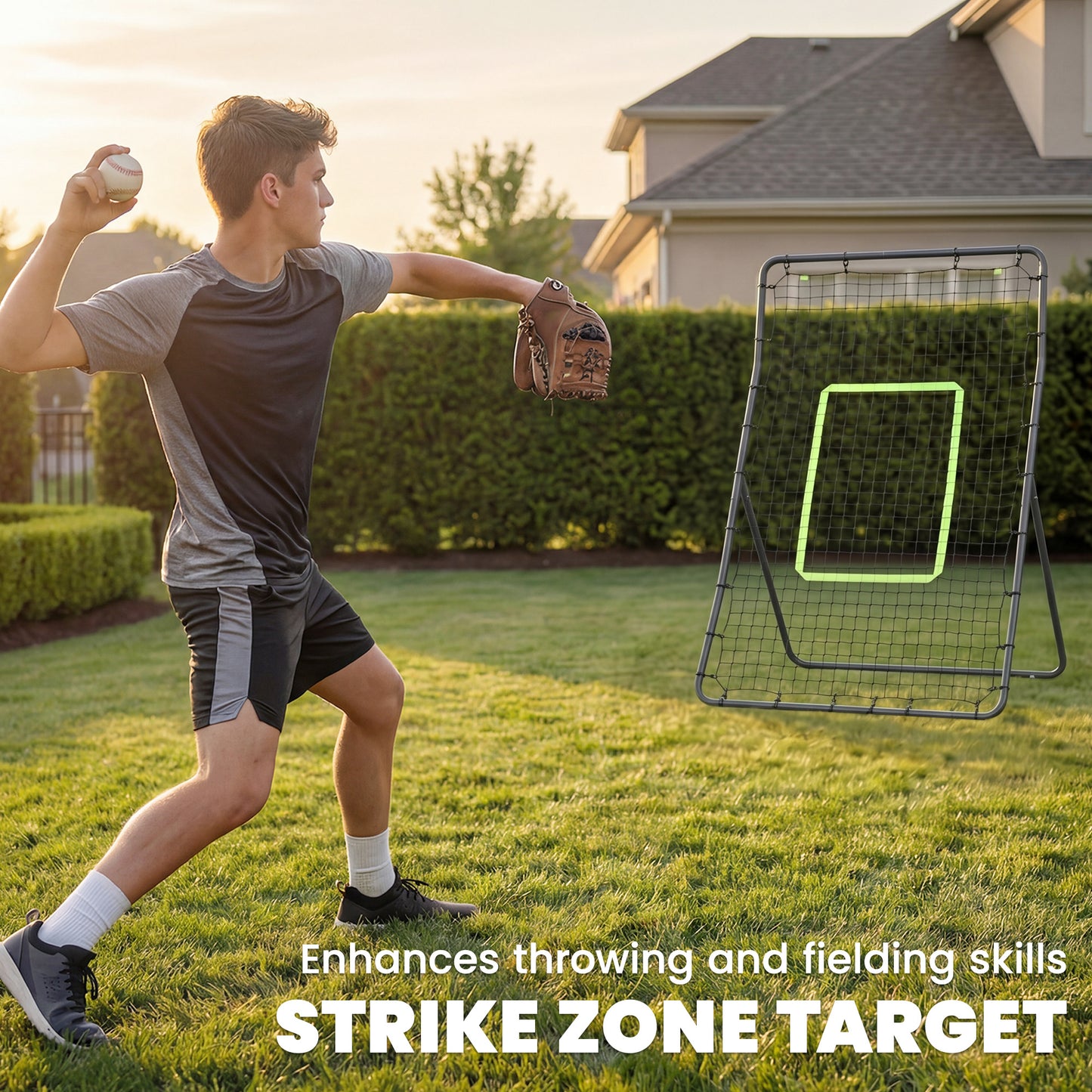 Rebounder Net Playback Game Spot Target Ball Rebounders Training Equipment Play Teaching