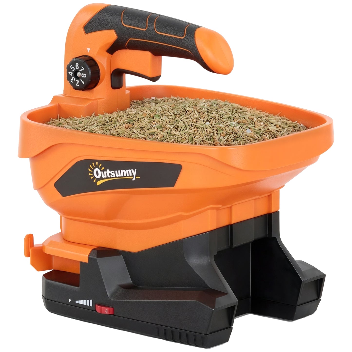 Cordless Spreader, 3.3L Handheld Seed Spreader with Adjustable Scatter Width, Adjustable Flow, USB Charging Cable