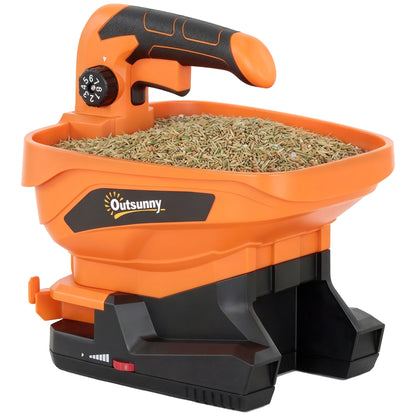 Cordless Spreader, 3.3L Handheld Seed Spreader with Adjustable Scatter Width, Adjustable Flow, USB Charging Cable
