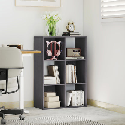 6-Cube Bookshelf - Grey