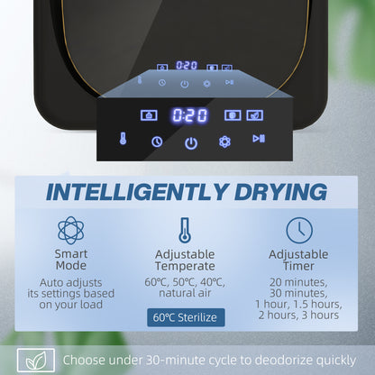 2.5 kg Compact Tumble Dryer, with UV Sterilisation - Black