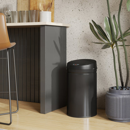 30L Stainless Steel Sensor Bin - Black