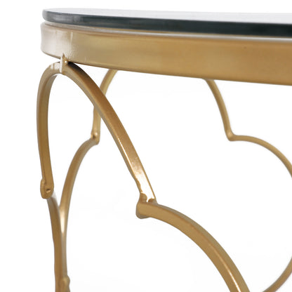 Nesting Tables Set of 2, Modern Stacking Side End Table with Tempered Glass Top, Metal Frame for Living Room Bedroom Office