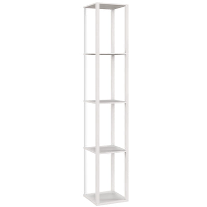 RGB LED Floor Lamp with Shelves, Modern Dimmable Standing Lamp with Remote Control