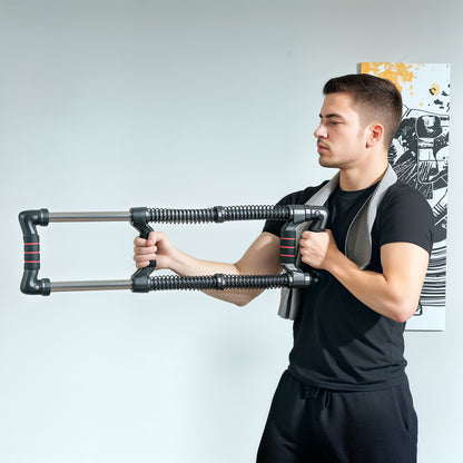 Chest Expander, with 10-50kg Adjustable Resistance, for Home Gym, Office, Travel Workout