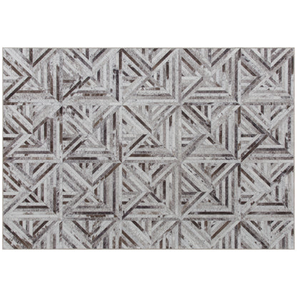 Modern Area Rug, Triangle Pattern Non-Slip Washable Rug, Chenille Floor Carpet for Living Room, Bedroom, Dining Room