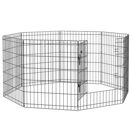 8 Panel DIY Dog Pen with Door, for Dogs, Small Animals, Indoor/Outdoor Use, 76cm High