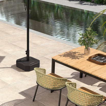 Square Garden Parasol Base, Garden Umbrella Stand Heavy Duty Parasol Base, Filled Up to 25kg with Sand or 20kg