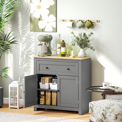 Sideboard Storage Cabinet, Morden Kitchen Cupboard with Adjustable Shelf, Drawer and Double Doors, Sideboard for Living Room
