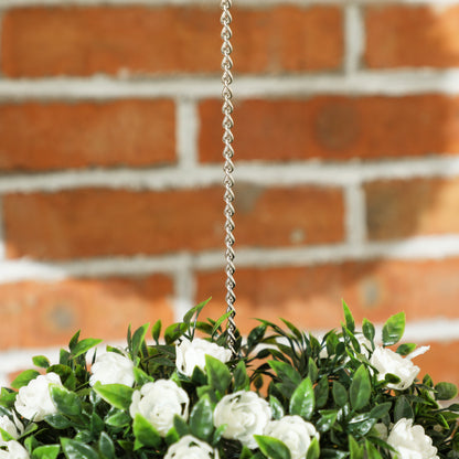 Set of 2 Decorative Artificial Plants, UV-protected Artificial Plant Topiary Rose Balls