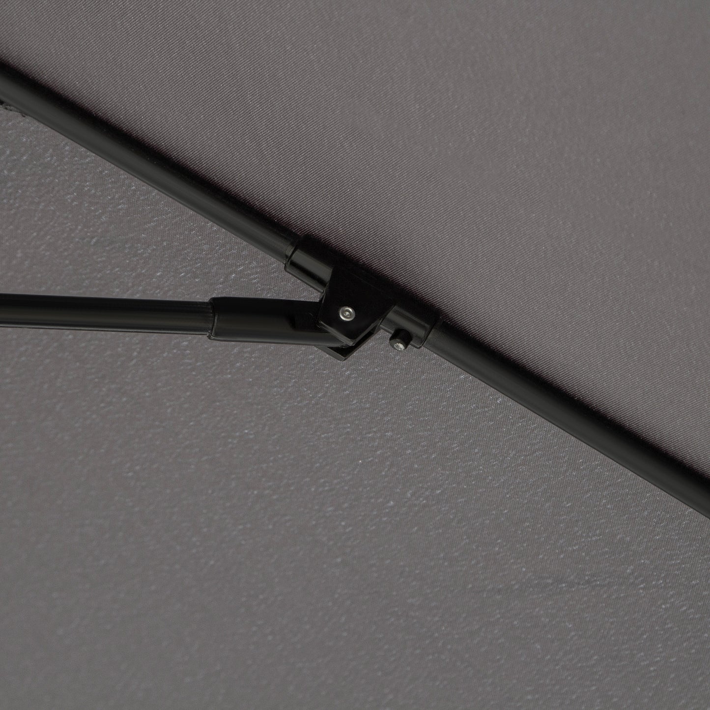 2.7M Garden Parasol Umbrella with Glass Fibre Ribs and Aluminium Frame, Tilting Sun Shade Shelter Canopy, Charcoal Grey