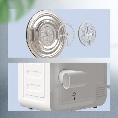 4kg Vented Tumble Dryer with 5 Drying Mode, 800W Compact Freestanding Front Tumble Dryer White