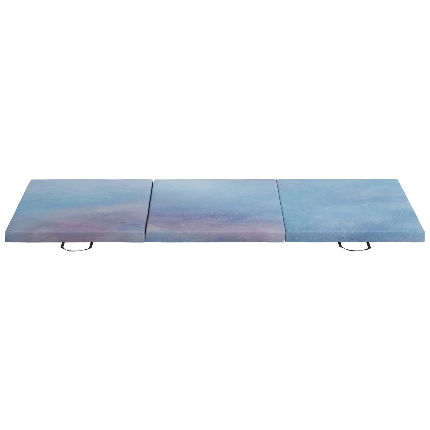 Gymnastics Mat, Tri-Fold Crash Exercise Pad, 6FT 2" Thick Foldable Workout Mat with Handles for Home Training, Blue