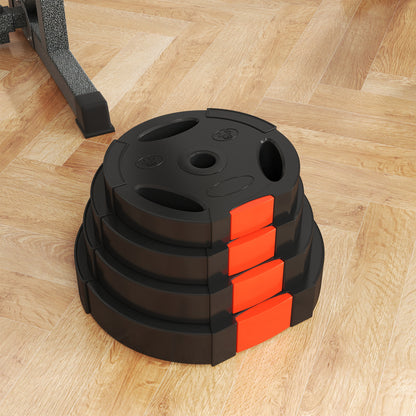 Weight Plates Set, with Two 10kg and Two 5kg weights, Black