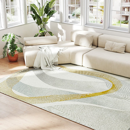 Modern Area Rug, Machine Washable Rug, Allergy-Friendly Floor Carpet for Living Room, Bedroom, Dining Room, Home Office