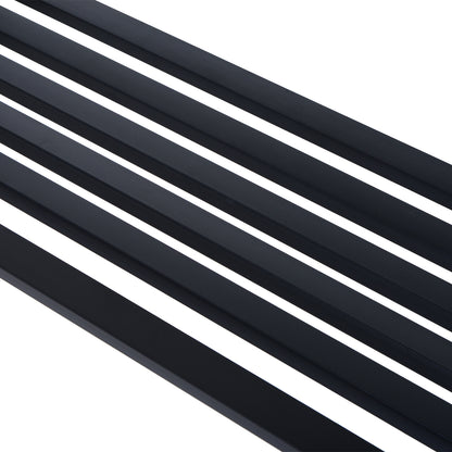 127L x 60W x 85H cm Powder Coated Garden Bench for Patio Backyard, Steel-Black