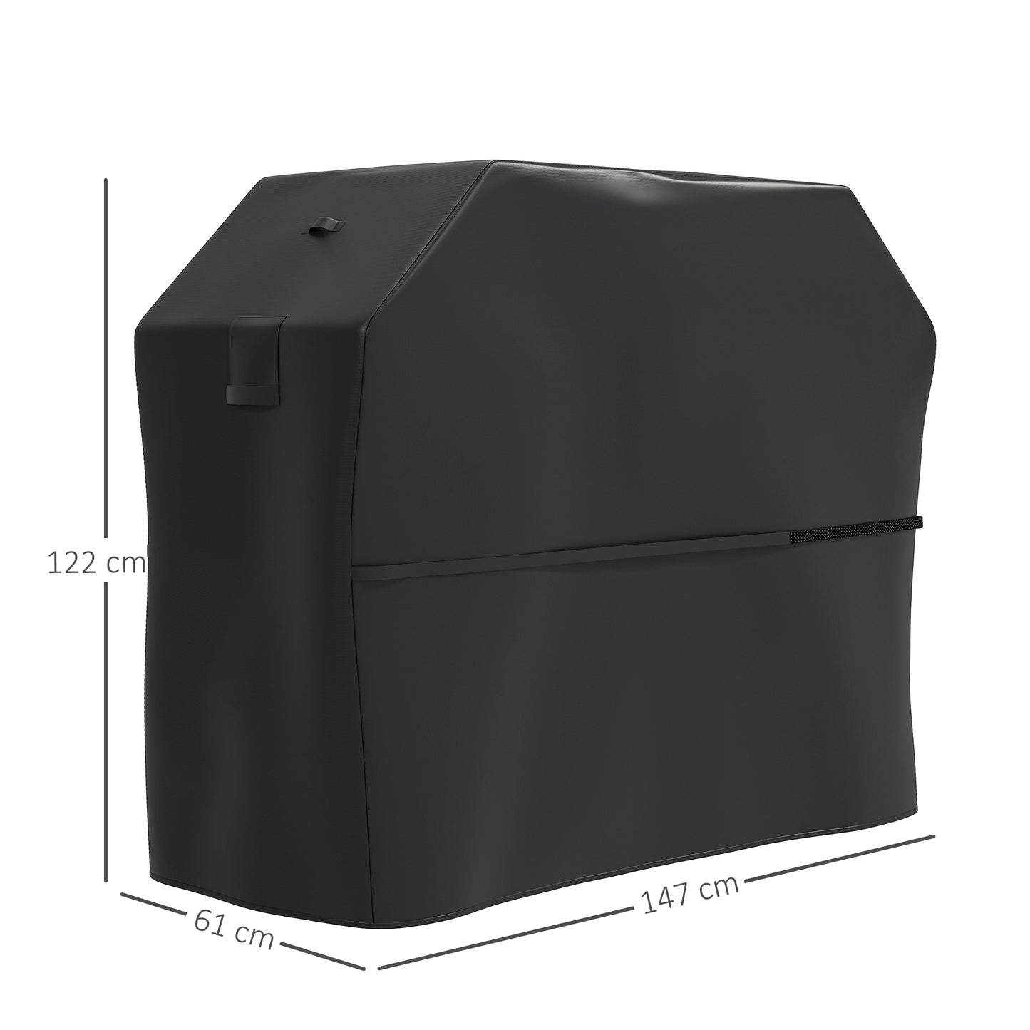 BBQ Cover for Rectangular Gas Grill, 600D UPF30+ Oxford Fabric Barbecue Cover for Waterproof Protection Rip-Proof