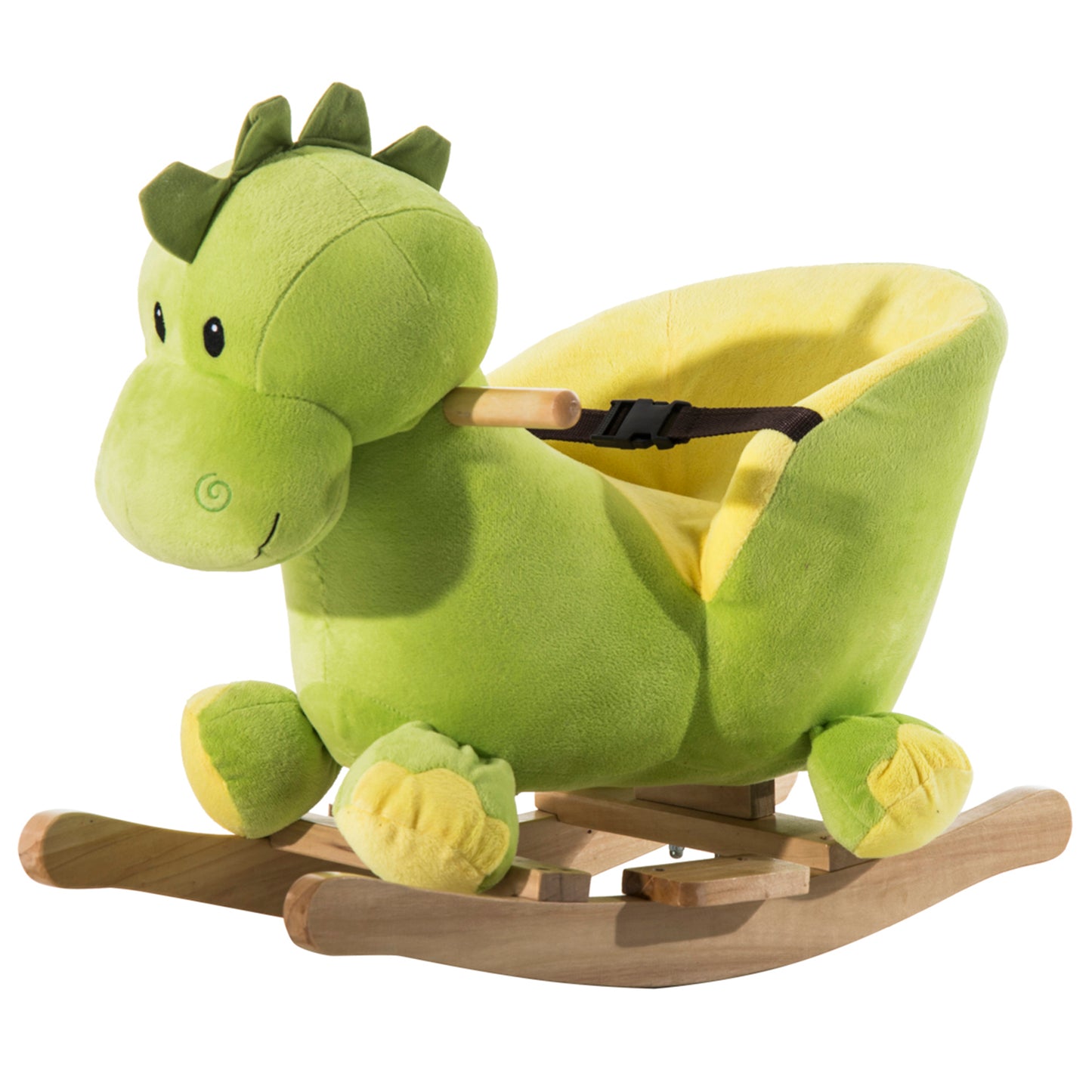 Kids Rocking Horse, Plush Ride-On Dinosaur Seat, with Seat Seat Belt, 32 Songs, Ride-On Horse