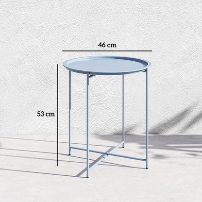 Steel Removable Tray Top Garden Table - Blue Grey