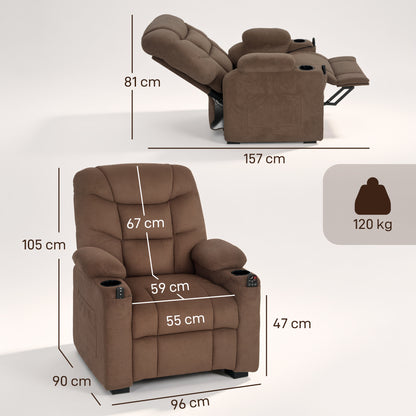 Electric Massage Recliner Armchair with Vibration, Heat, Whisper-Quiet Motor, Memory Function